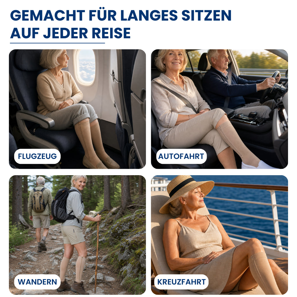 Reise-Kompressionsstrümpfe mit Reißverschluss - Align™