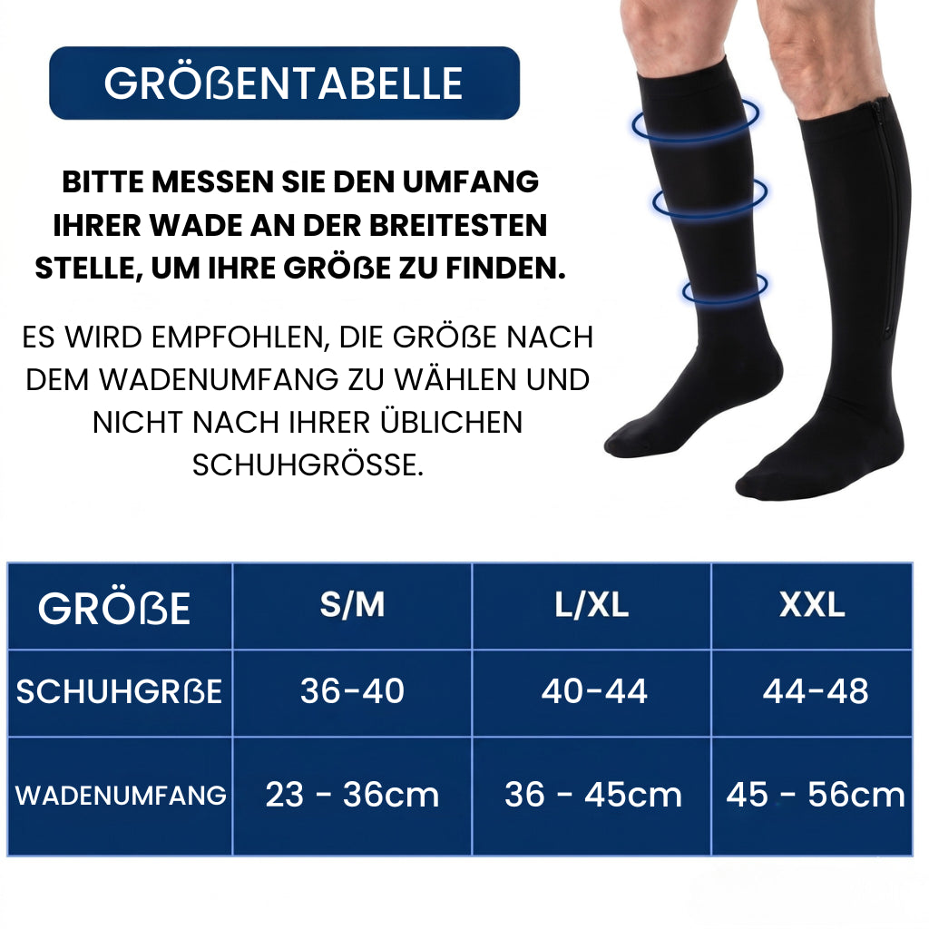 Reise-Kompressionsstrümpfe mit Reißverschluss - Align™