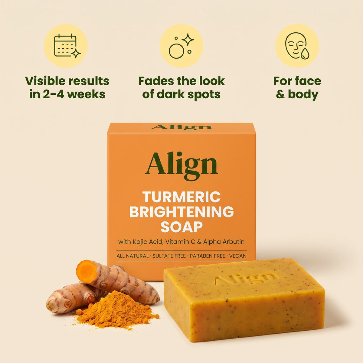 Align Turmeric Glow Bar soap and its box